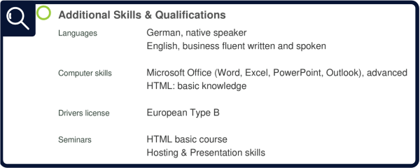 CV - Skills & Qualifications