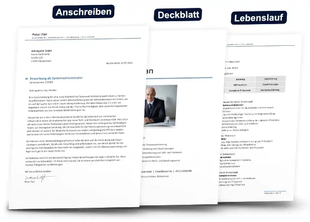 Deckblatt Bewerbung - Reihenfolge der Bewerbungsunterlagen