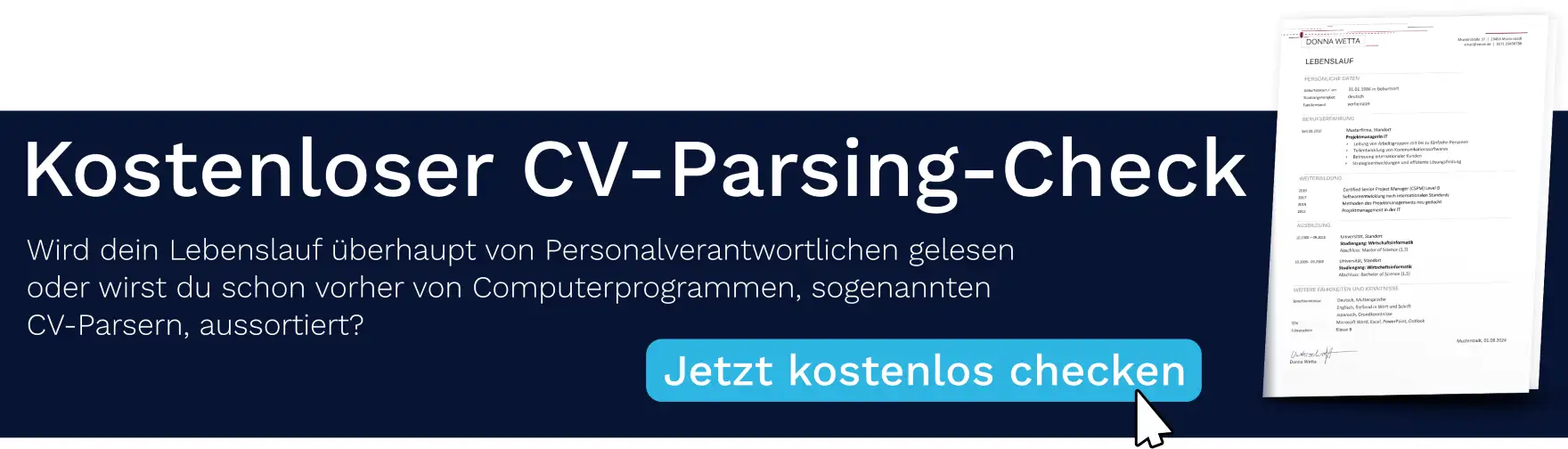 Kostenloser CV-Parsing-Check