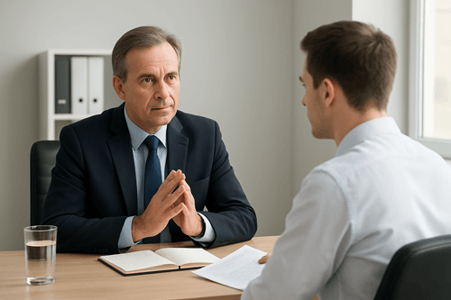 Aufforderung zur Selbstpräsentation im Vorstellungsgespräch