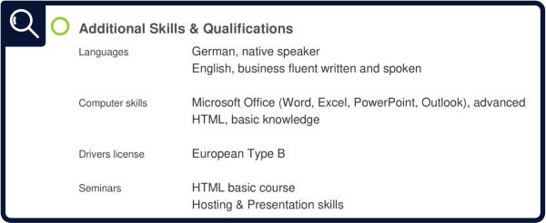 CV - Skills & Qualifications