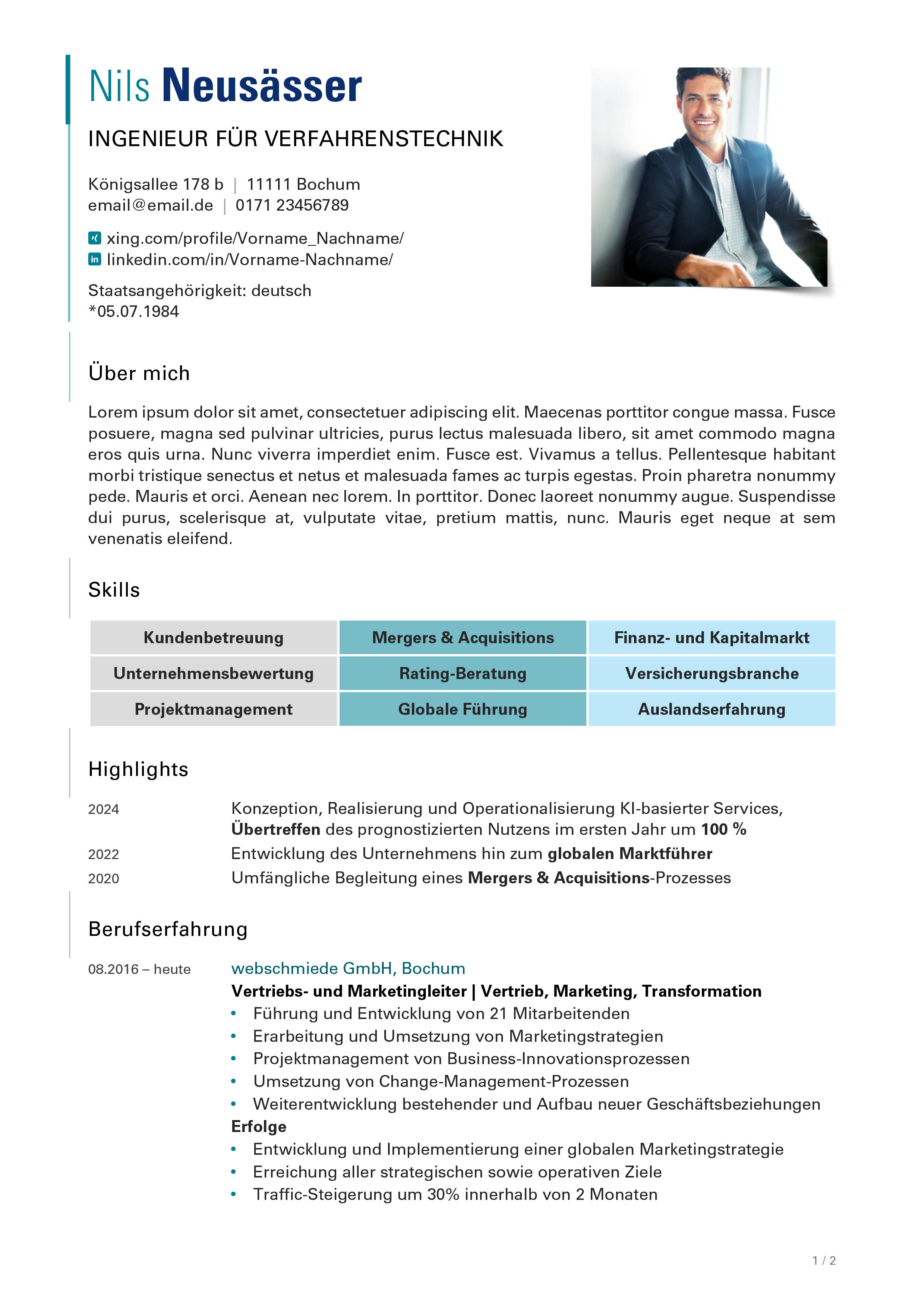 Erweiterter Lebenslauf (CV+) in der Bewerbung ohne Anschreiben