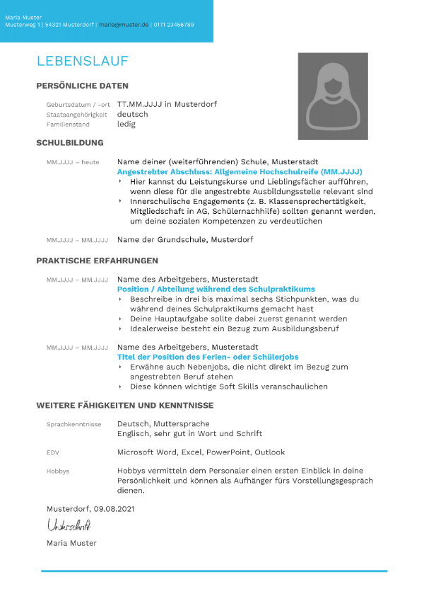 Lebenslauf Vorlagen 54 Kostenlose Muster Von Profis