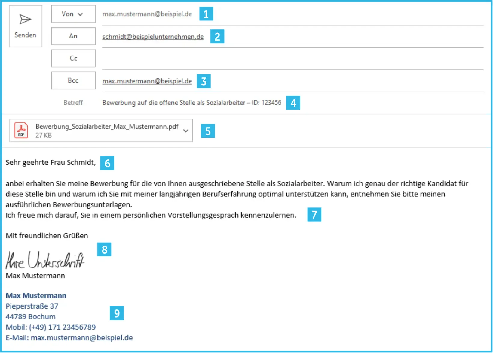 Bewerbung per E-Mail Tipps