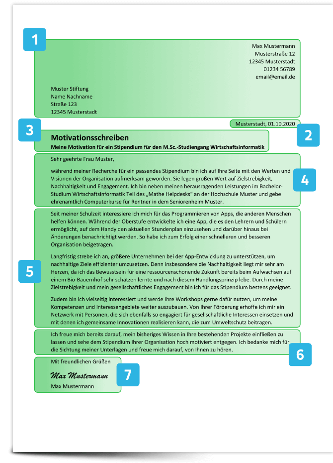 Ausführlicher Lebenslauf Stipendium - Bewerbungsschreiben Vorlage